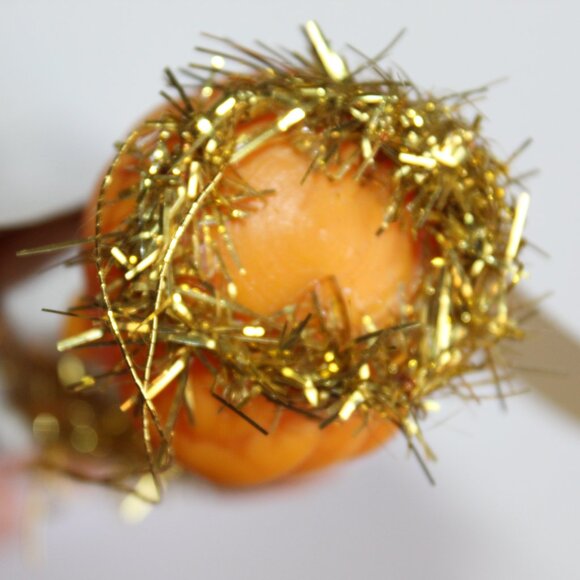 Vintage MCM Angel Cardboard Doll White Gold Tree Topper Christmas Ornament 6.5" - Picture 6 of 8